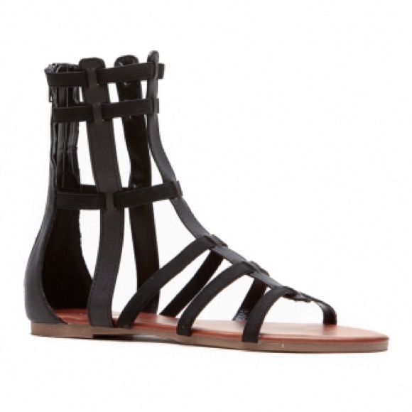 BAMBOO Shoes - Black gladiator sandals